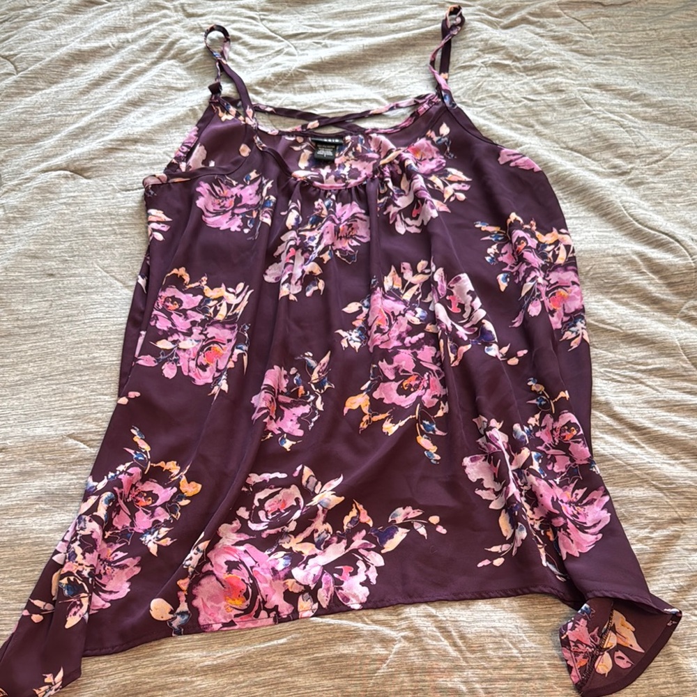 Torrid Purple Floral Sleeveless Camisole